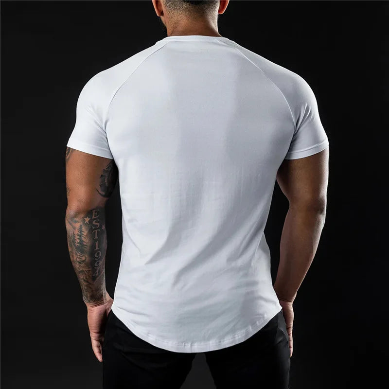 Plain Men’s Cotton Knit Gym T-Shirt