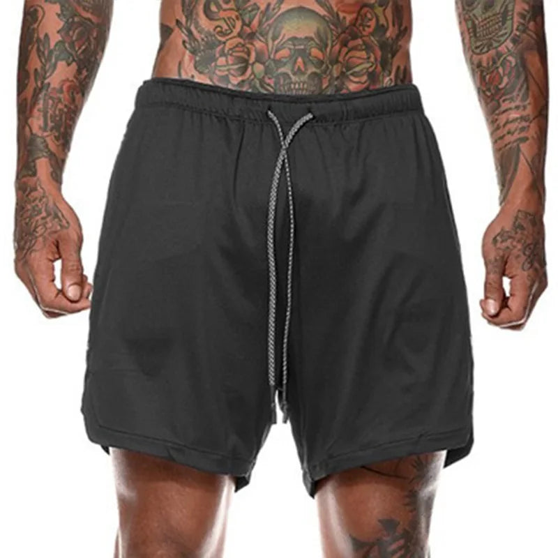 New Double Layer 2in 1 gym Shorts