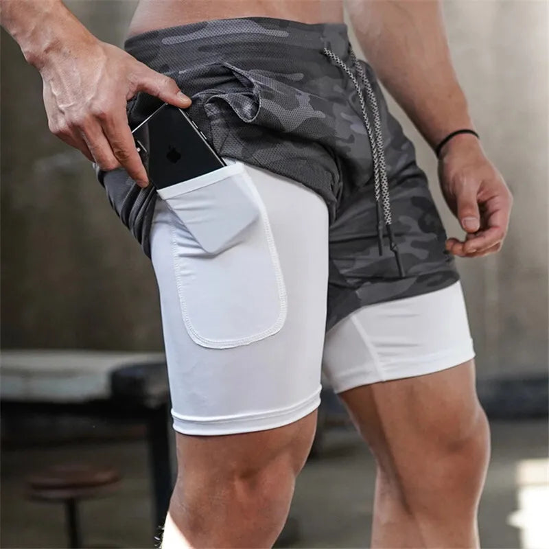 New Double-Deck Camouflage Sport Shorts for Men