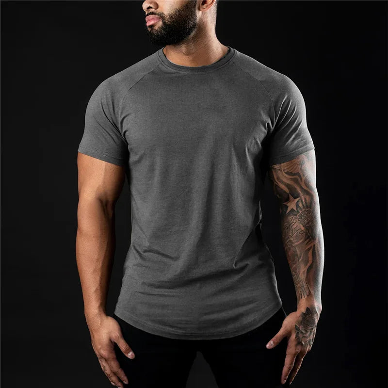 Plain Men’s Cotton Knit Gym T-Shirt