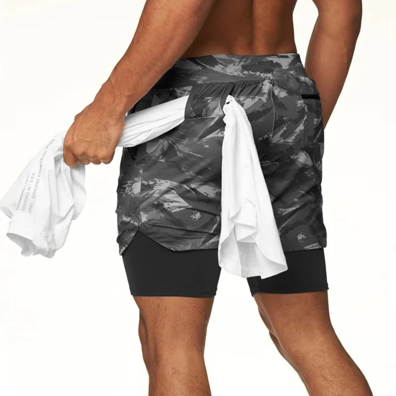 New Double-Deck Camouflage Sport Shorts for Men